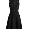 ‏ Charming Black Dress with Shiny Embellishments for an Unforgettable Look