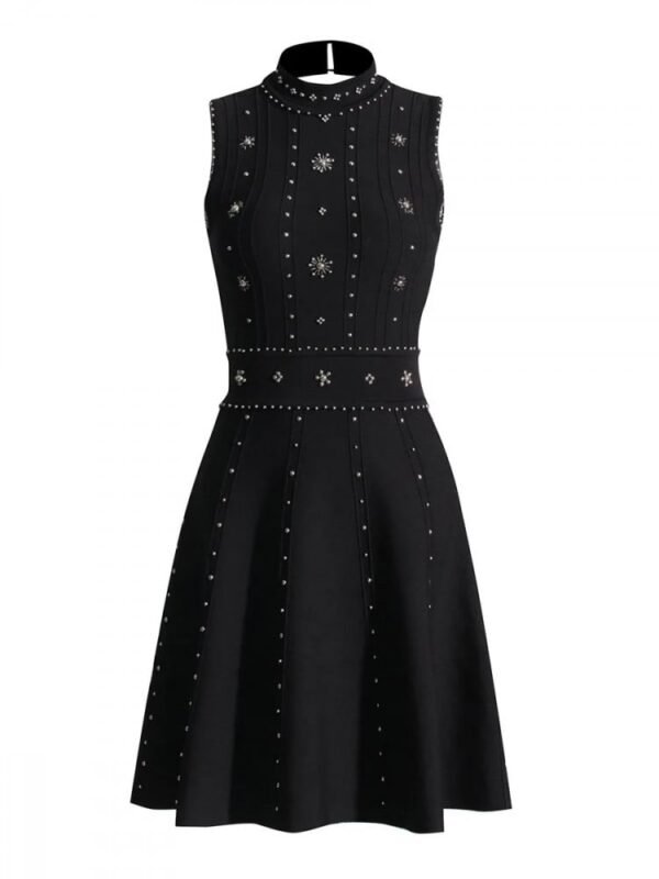 ‏ Charming Black Dress with Shiny Embellishments for an Unforgettable Look